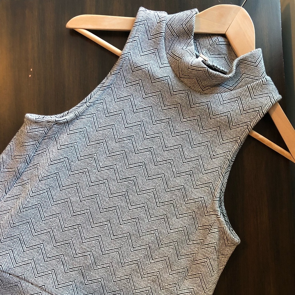 Free People | mock neck chevron shift dress